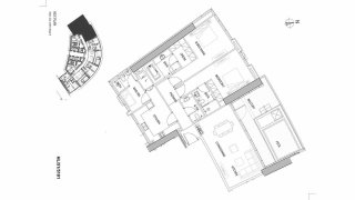 Apartment floor plan, 2 bedrooms in HARBOUR LIGHTS No. 11008